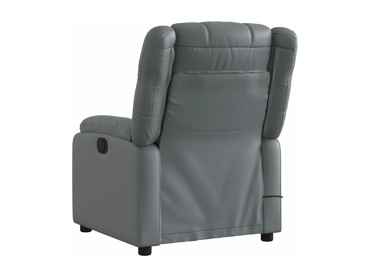 Fauteuil massant inclinable électrique gris similicuir