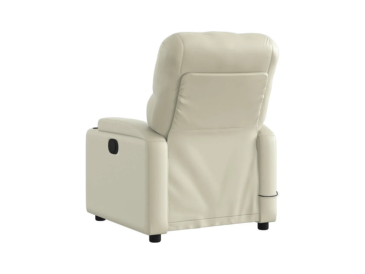 Fauteuil inclinable massant Crème Similicuir