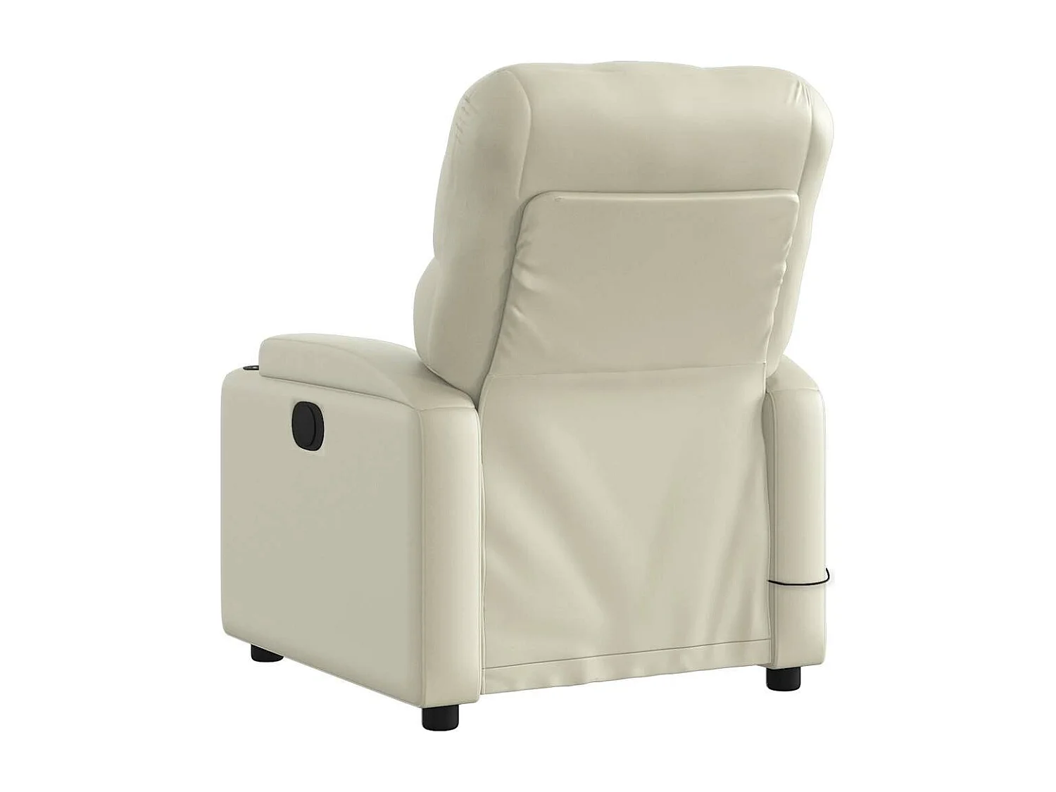 Fauteuil inclinable massant Crème Similicuir