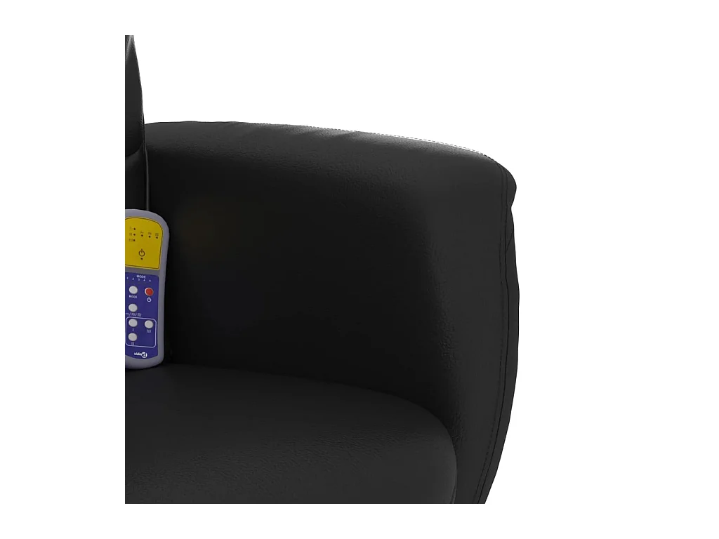 Fauteuil inclinable massant avec repose-pied noir similicuir