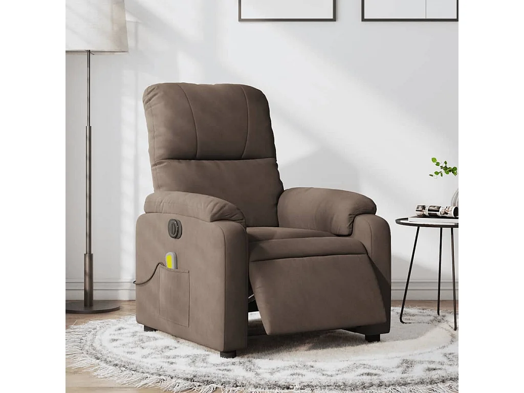 Fauteuil inclinable massant électrique marron