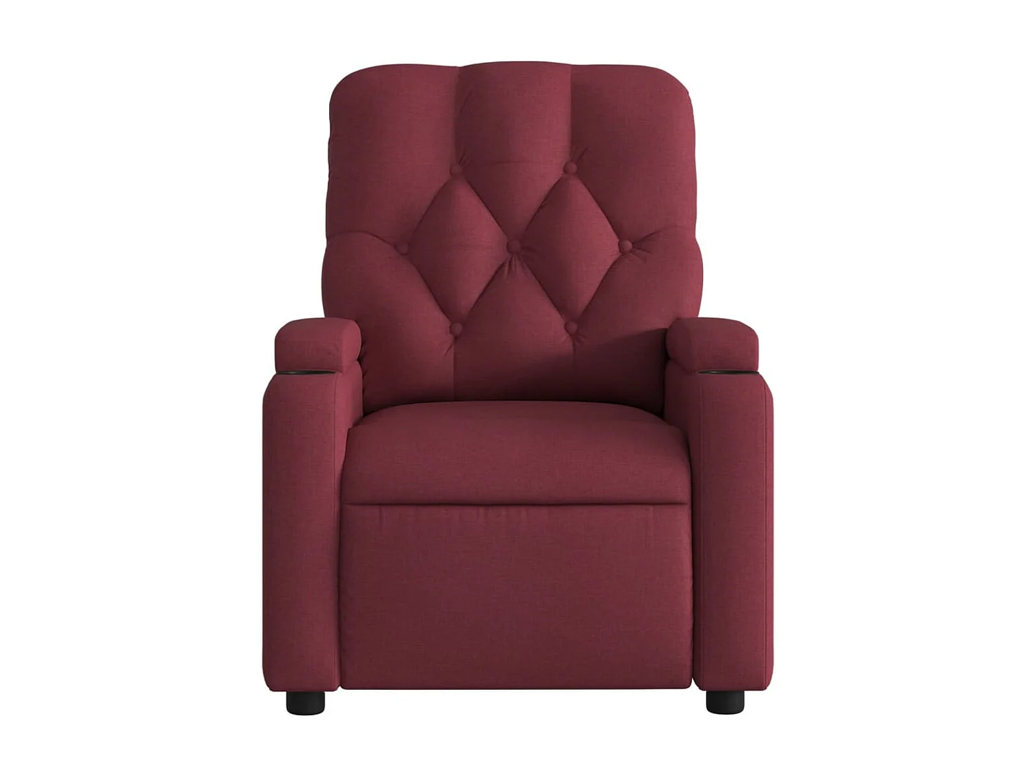 Fauteuil massant inclinable électrique Rouge bordeaux Tissu
