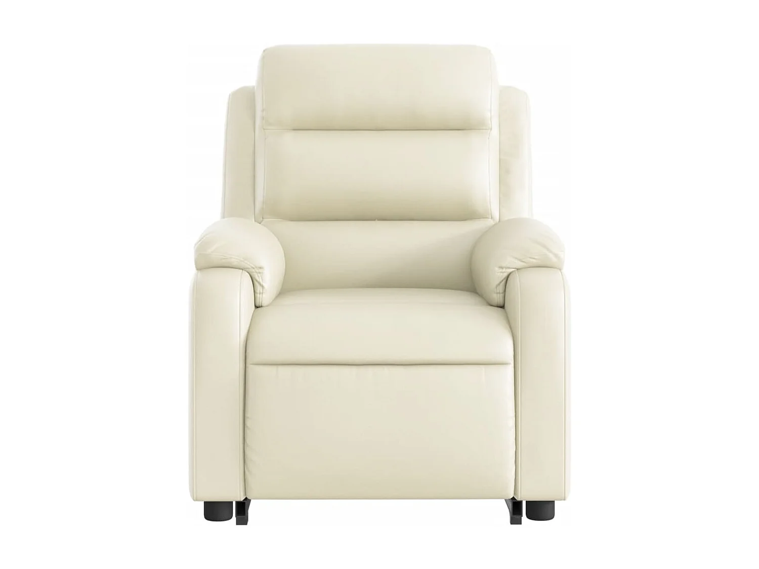 Fauteuil inclinable massant Crème Similicuir