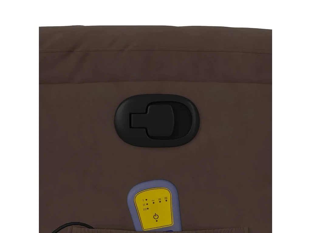 Fauteuil inclinable massant marron tissu microfibre