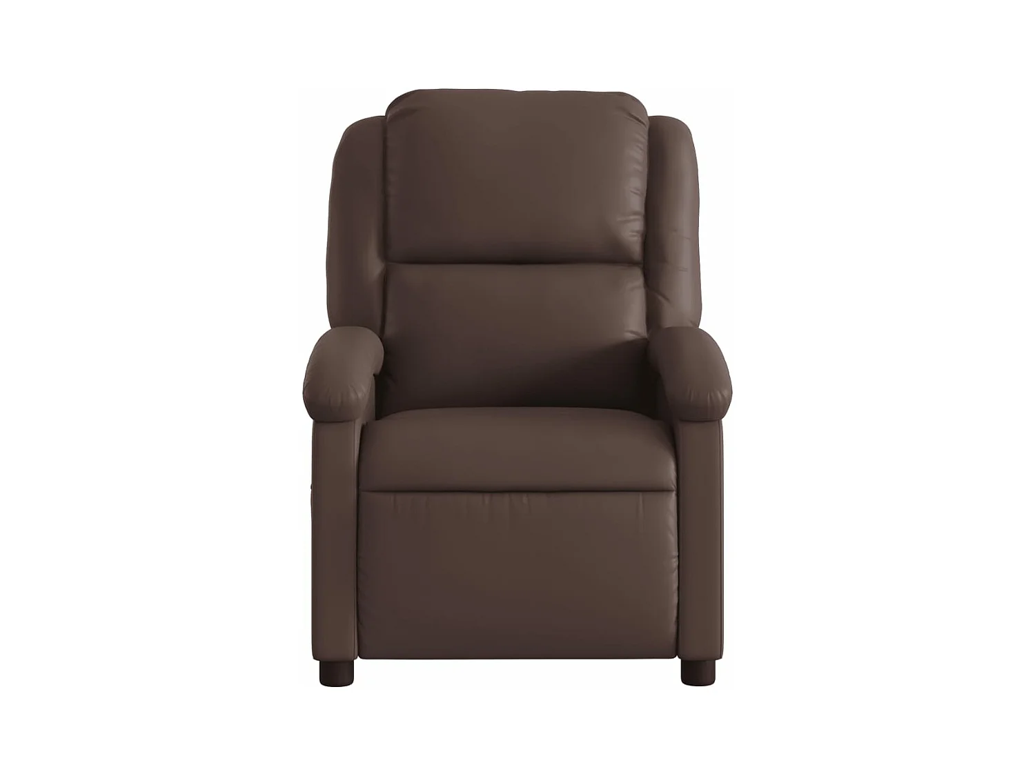 Fauteuil massant inclinable électrique marron similicuir
