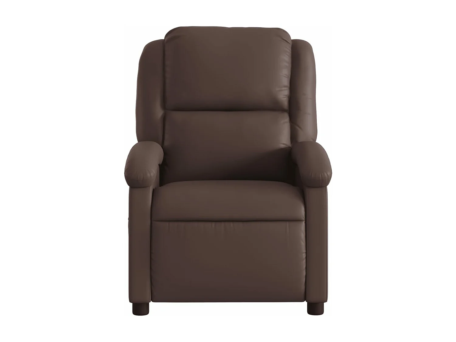 Fauteuil massant inclinable électrique marron similicuir