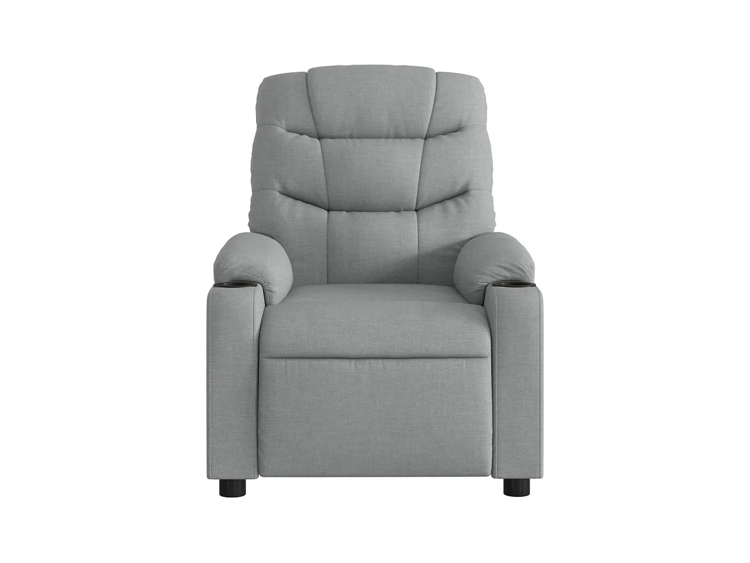 Fauteuil massant inclinable Gris clair Tissu