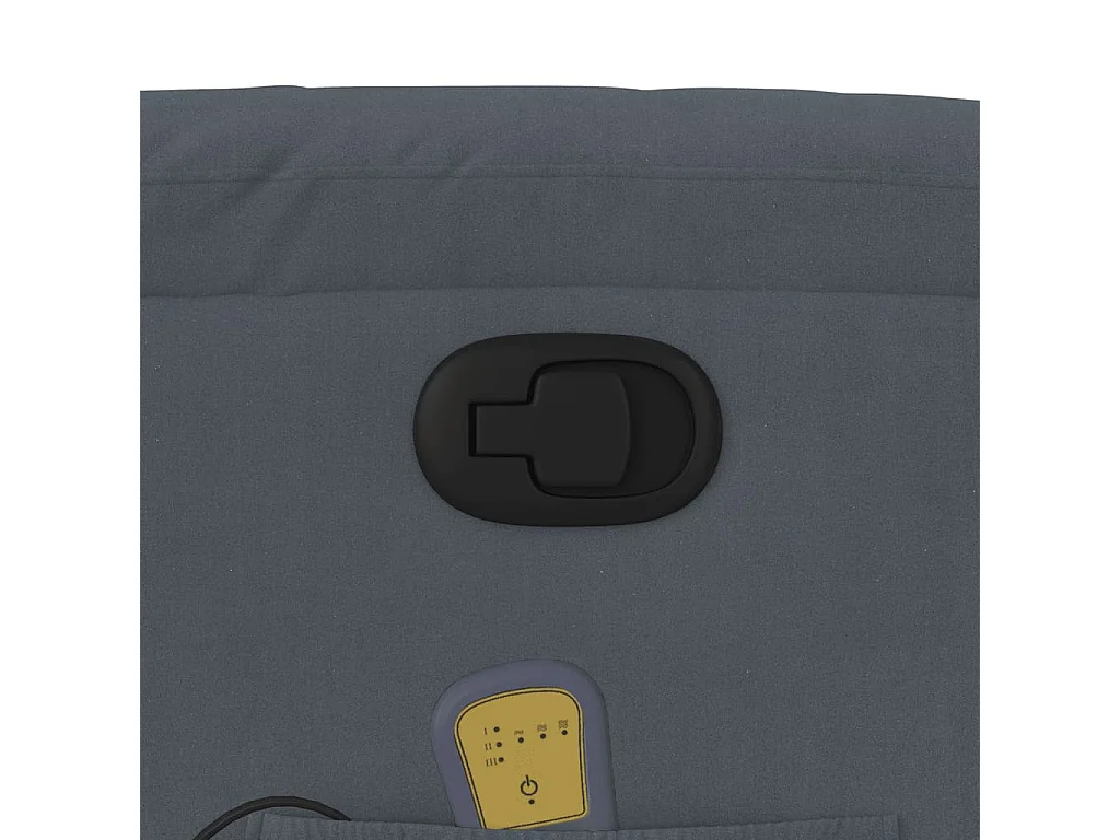 Fauteuil massant inclinable gris foncé velours