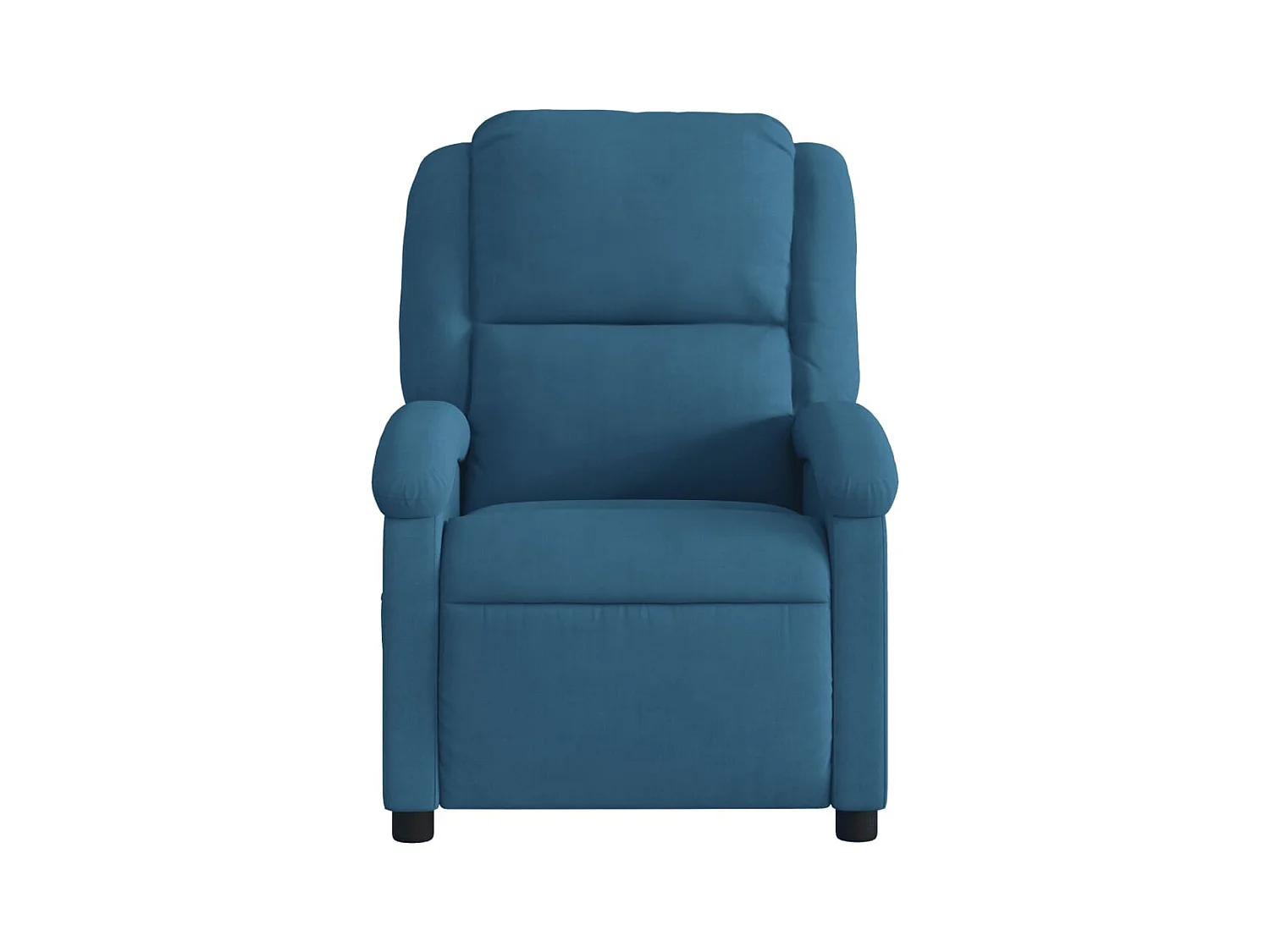 Fauteuil inclinable massant bleu velours