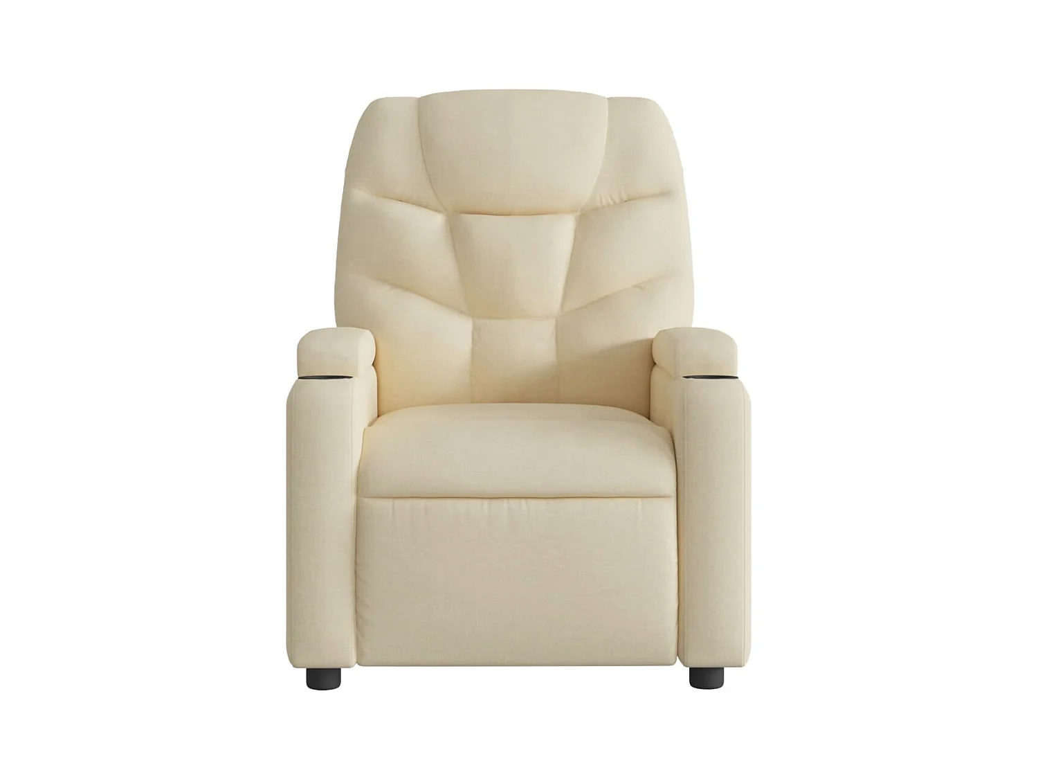 Fauteuil inclinable massant électrique crème tissu