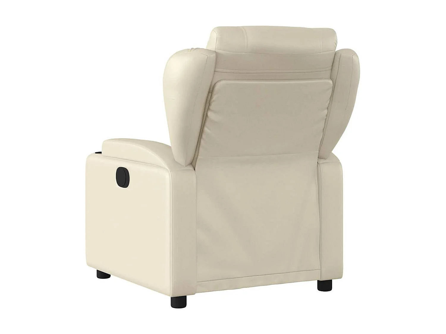 Fauteuil massant inclinable électrique crème similicuir