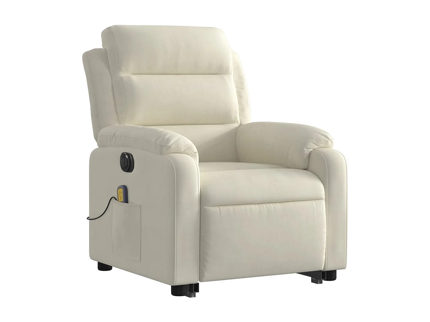 Fauteuil inclinable massant électrique crème velours