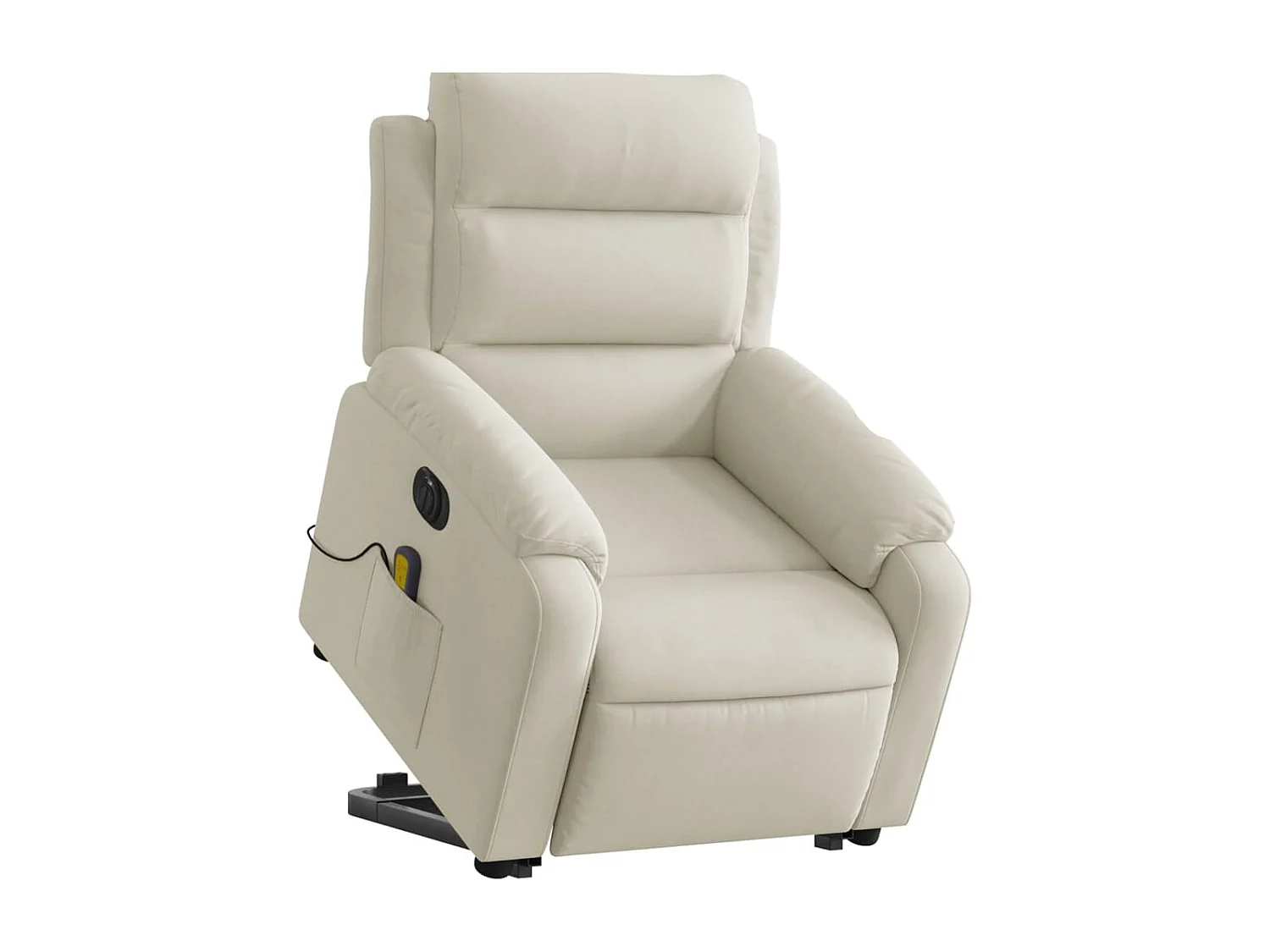 Fauteuil inclinable massant électrique crème velours