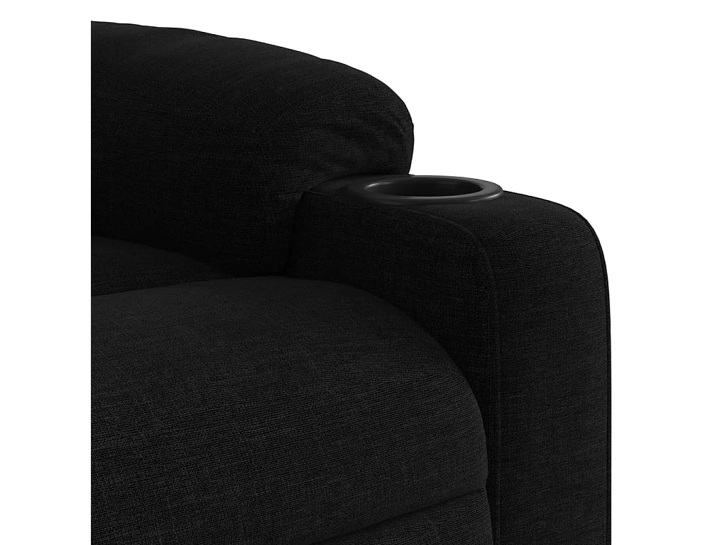 Fauteuil massant inclinable Noir Tissu