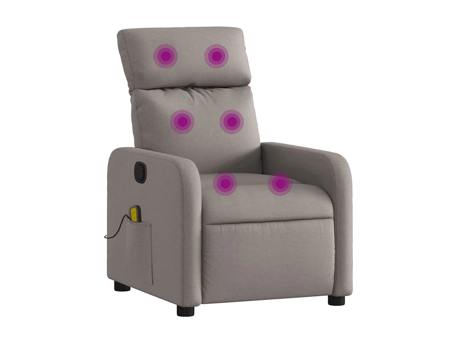 Massagestoel verstelbaar stof taupe