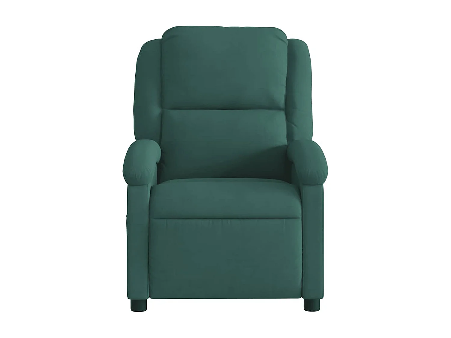 Fauteuil massant inclinable vert foncé velours