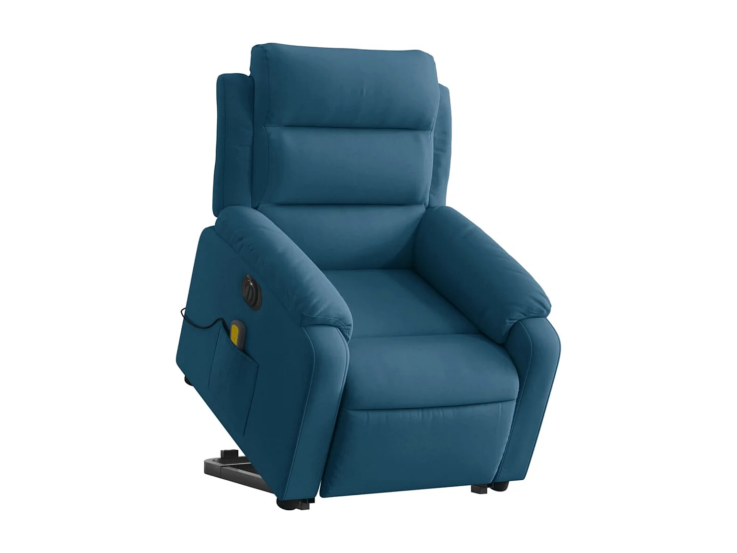 Fauteuil inclinable massant électrique bleu velours