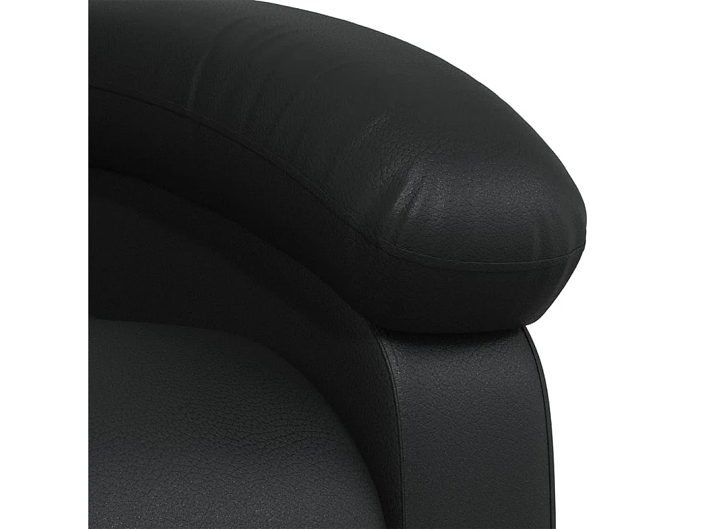 Fauteuil massant inclinable Noir Similicuir