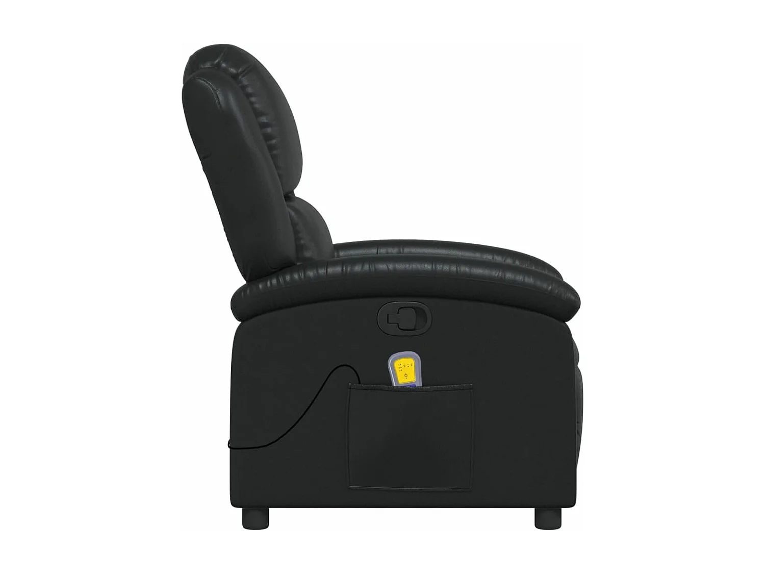 Fauteuil massant inclinable Noir Similicuir