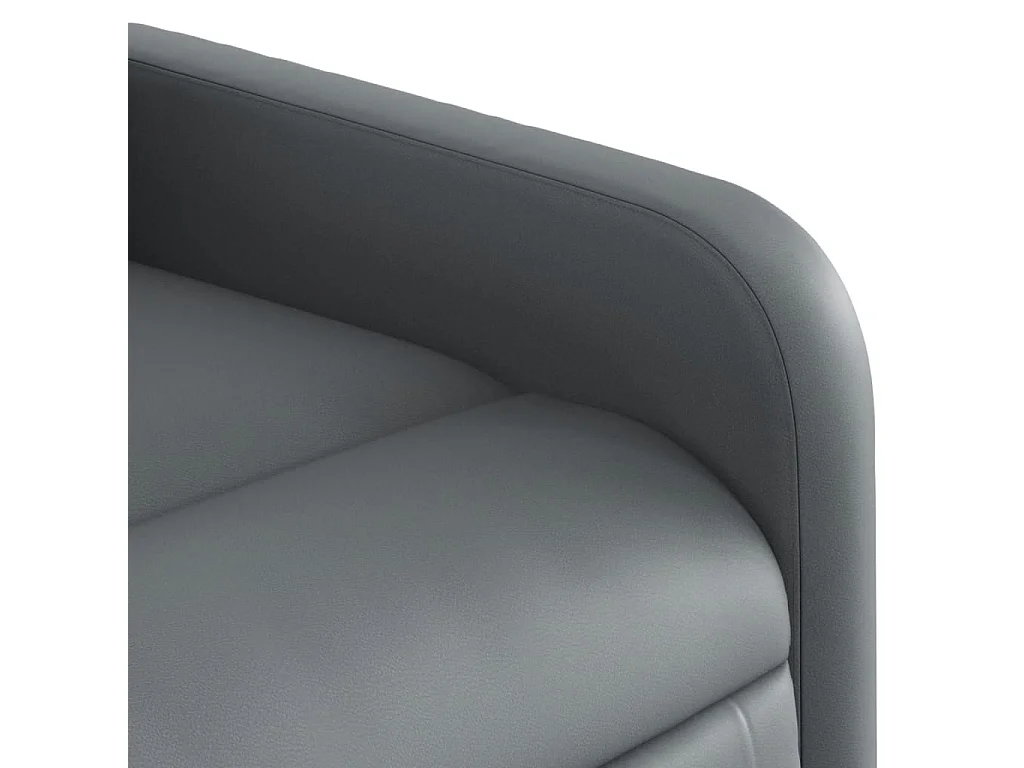 Sillón reclinable de masaje de pie cuero artificial gris