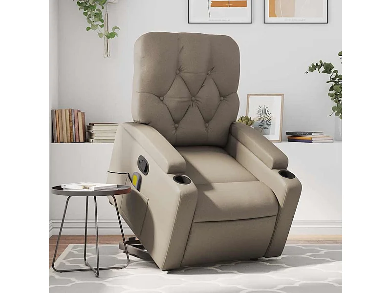 Fauteuil inclinable massant Cappuccino Similicuir