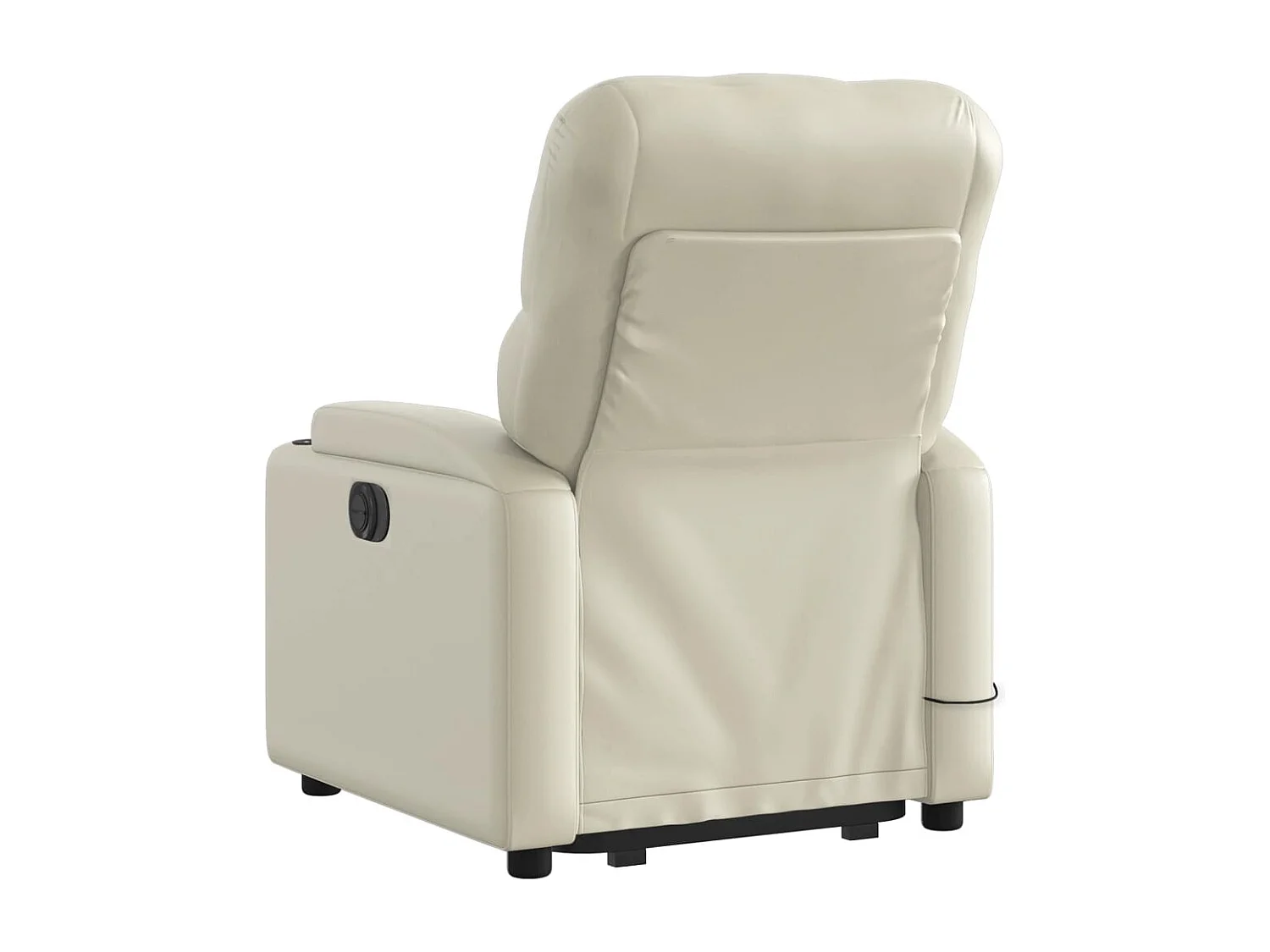 Fauteuil inclinable massant Crème Similicuir