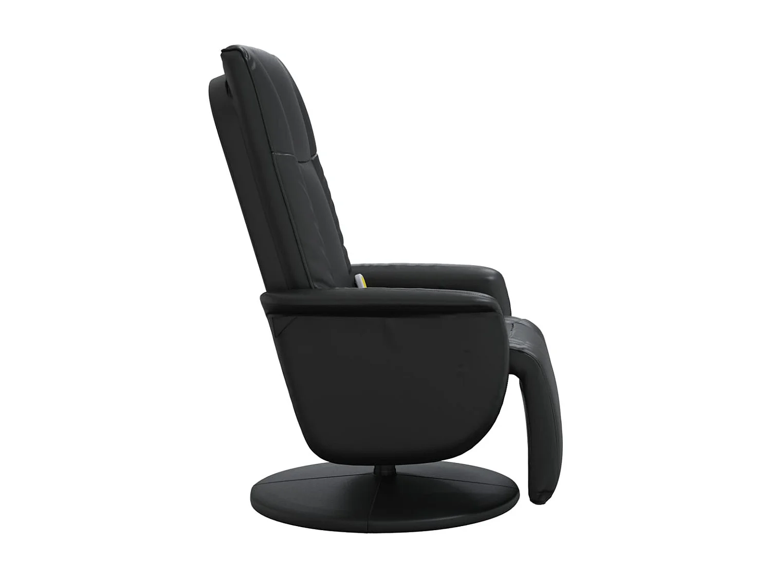 Fauteuil inclinable massant repose-pieds noir similicuir