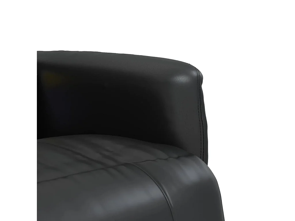 Fauteuil inclinable massant repose-pieds noir similicuir
