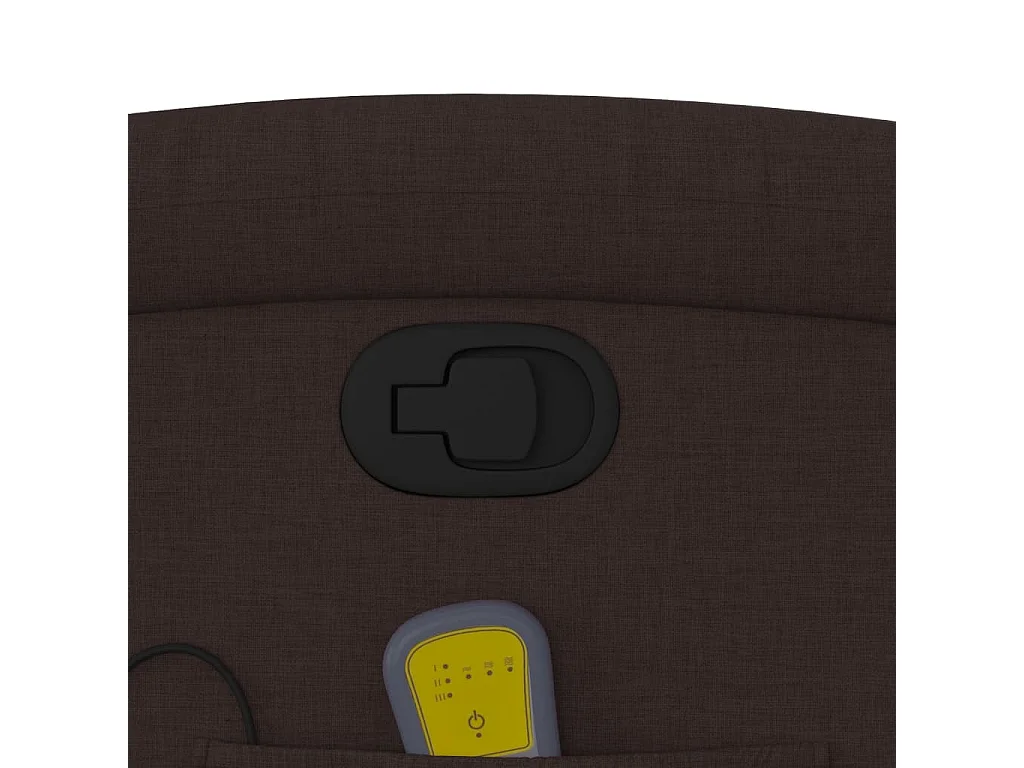 Fauteuil massant inclinable Marron foncé Tissu