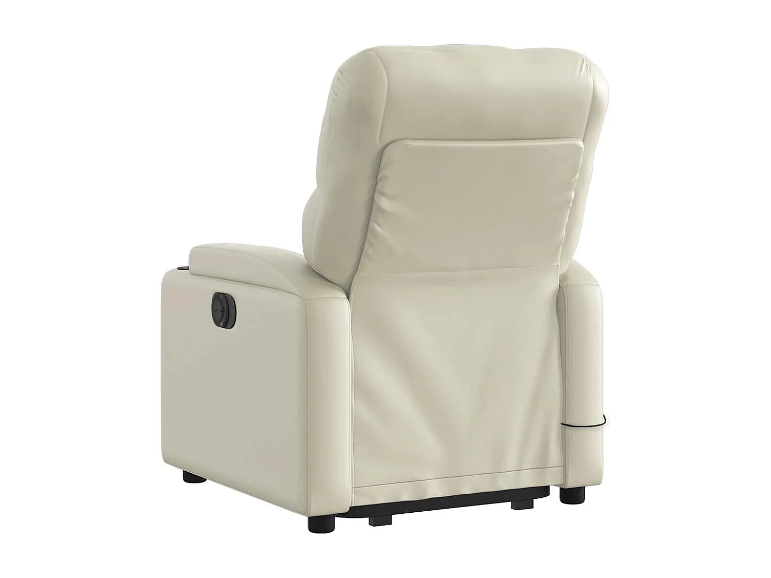 Fauteuil inclinable massant électrique crème similicuir