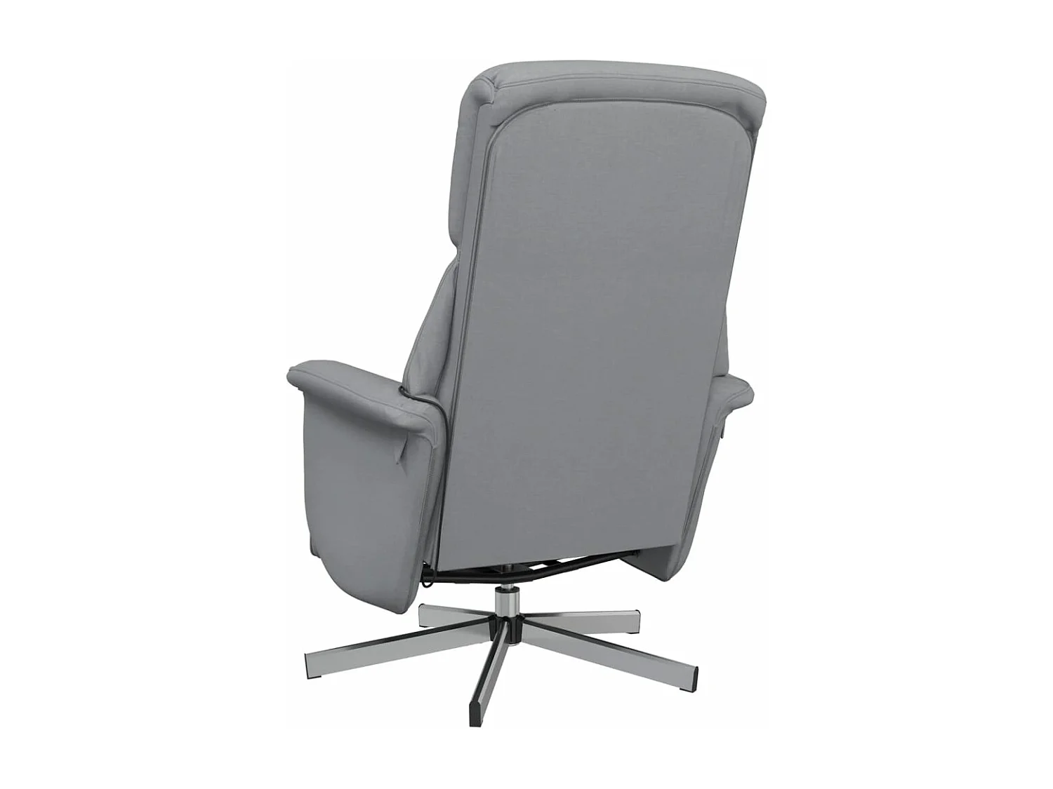 Fauteuil inclinable massant et repose-pieds gris clair tissu