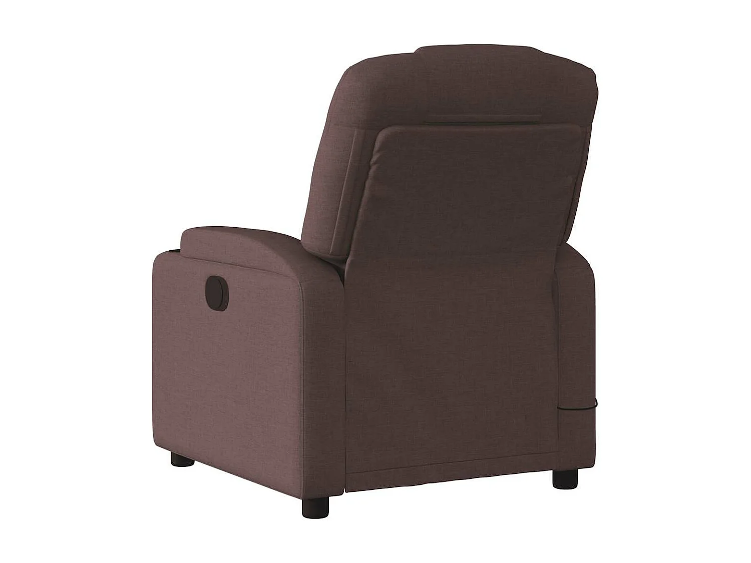 Sillón reclinable de masaje eléctrico tela marrón oscuro