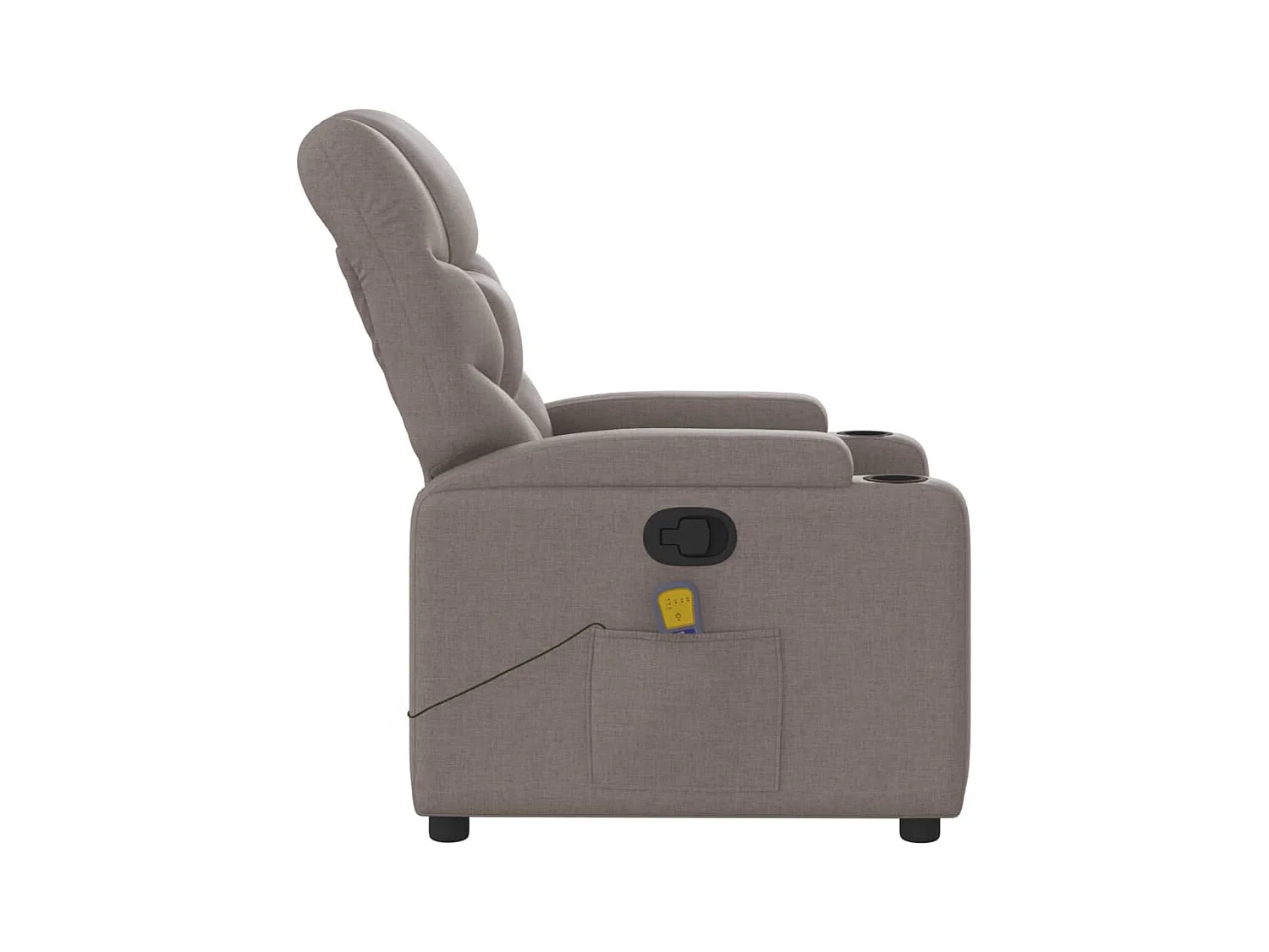Fauteuil massant inclinable Taupe Tissu