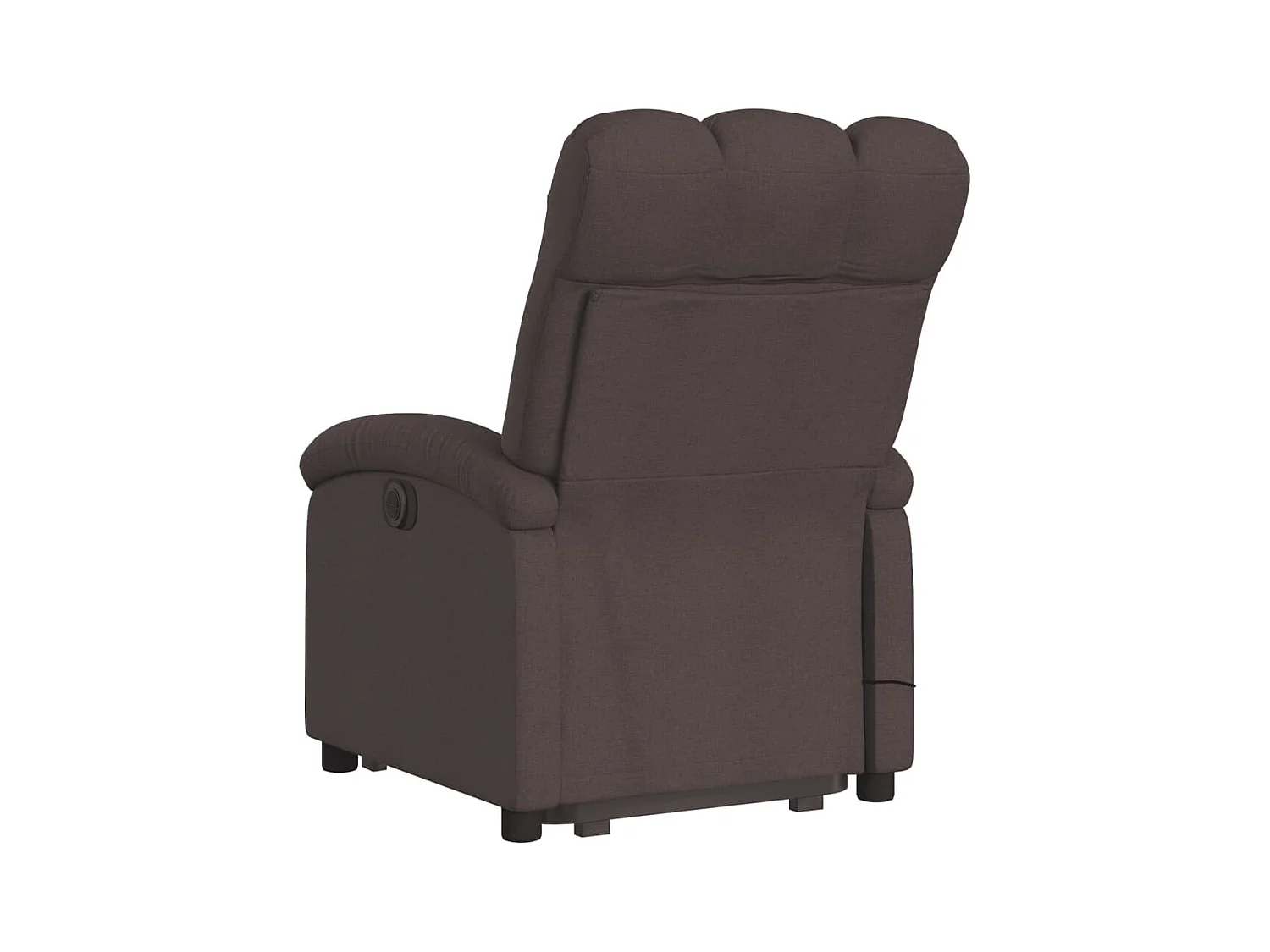 Fauteuil inclinable massant électrique Marron foncé Tissu