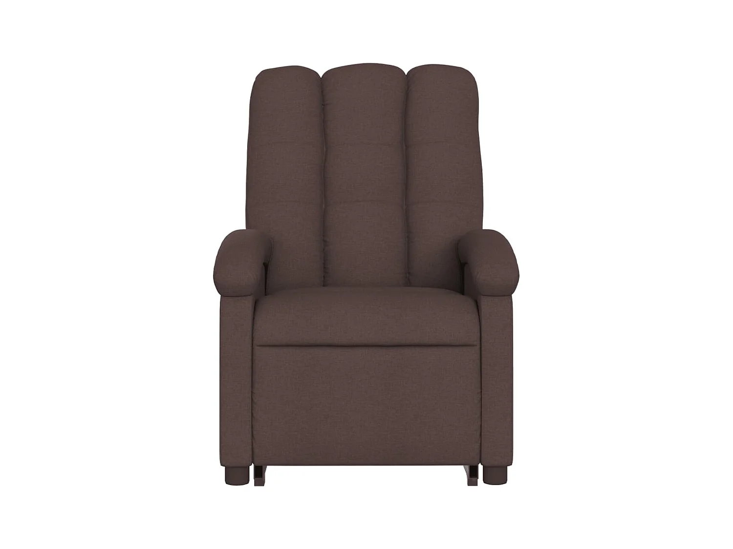 Fauteuil inclinable massant électrique Marron foncé Tissu