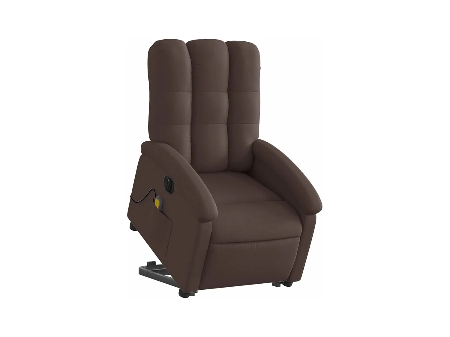 Fauteuil inclinable massant électrique Marron foncé Tissu