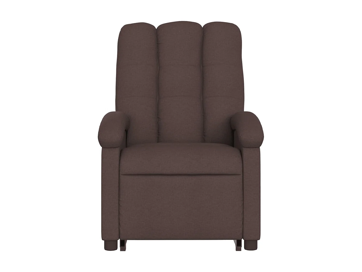 Fauteuil inclinable massant électrique Marron foncé Tissu