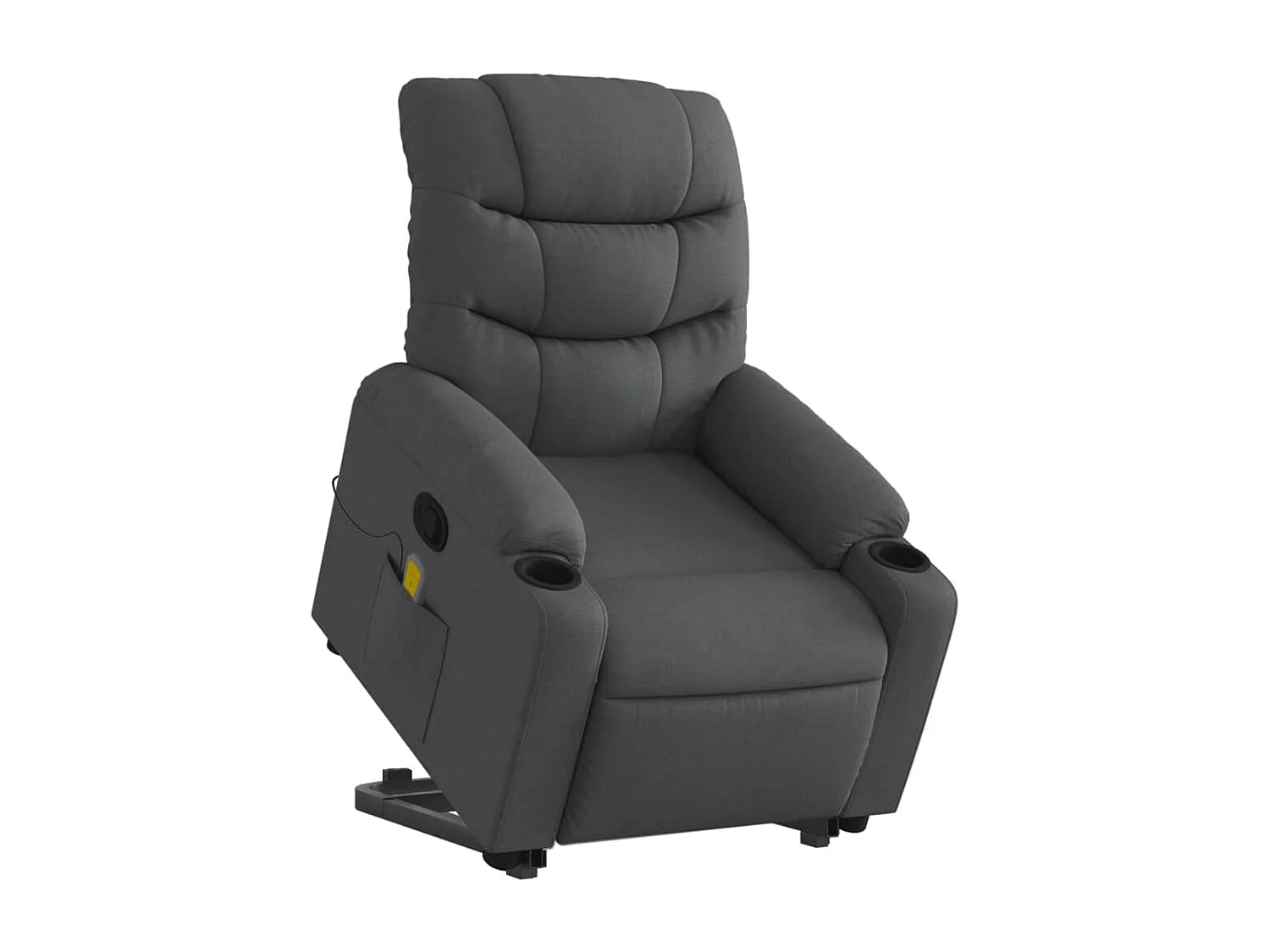 Fauteuil massant inclinable Gris foncé Tissu