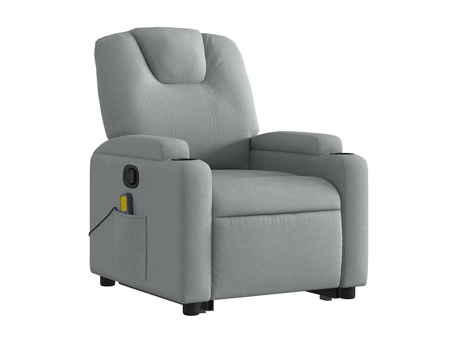 Fauteuil massant inclinable Gris clair Tissu