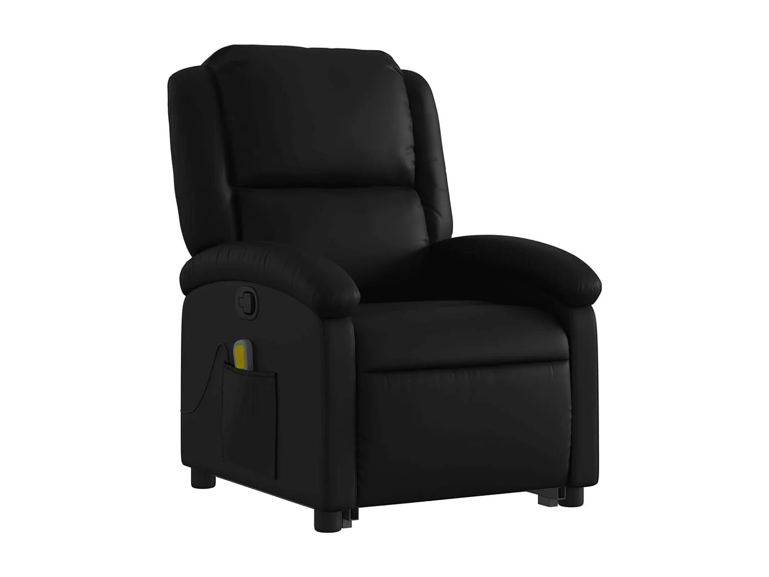Fauteuil inclinable massant Noir Similicuir