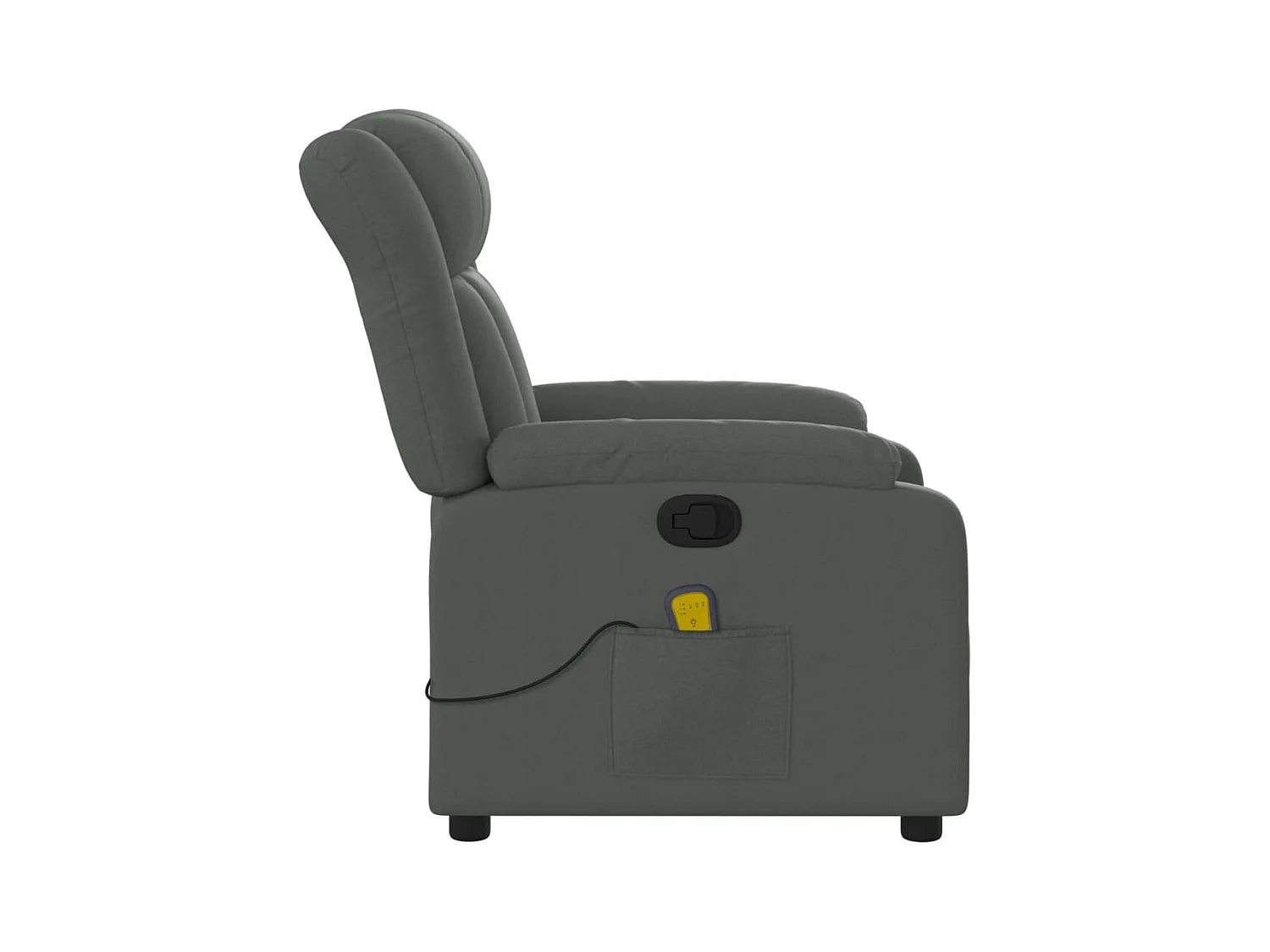 Fauteuil massant inclinable Gris foncé Tissu