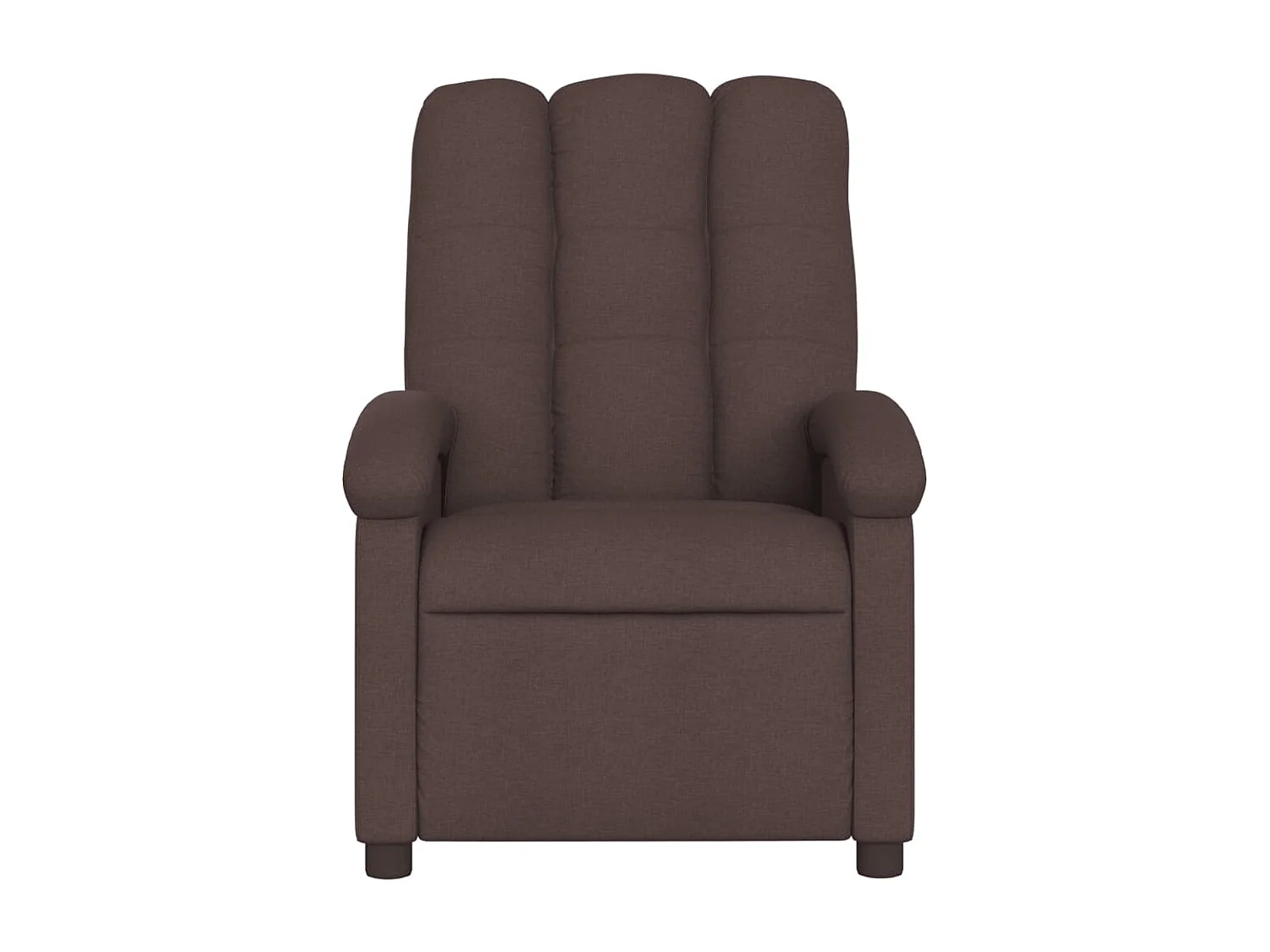 Fauteuil massant inclinable Marron foncé Tissu