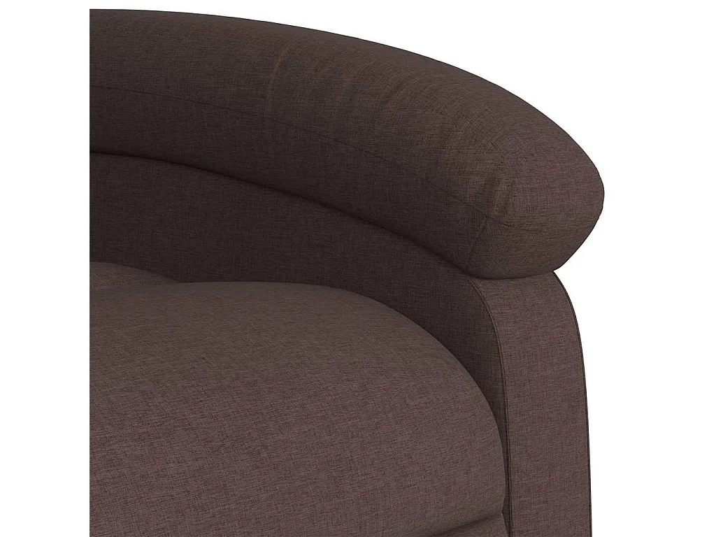 Fauteuil massant inclinable Marron foncé Tissu