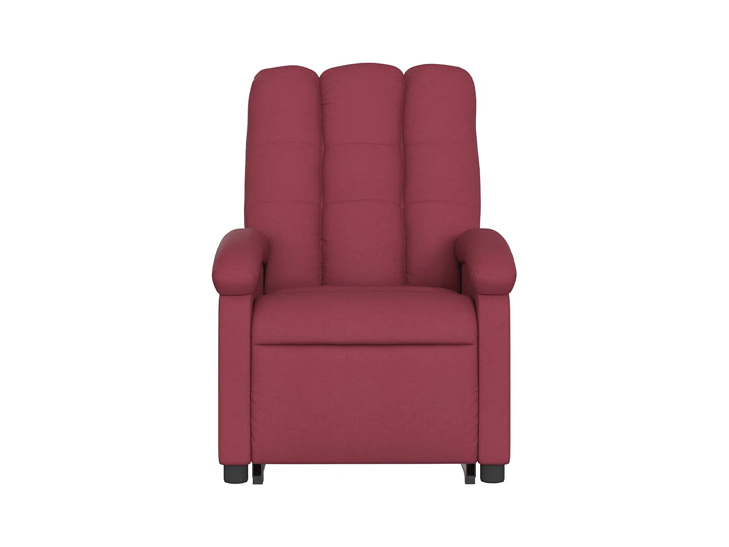 Fauteuil inclinable massant électrique Rouge bordeaux Tissu