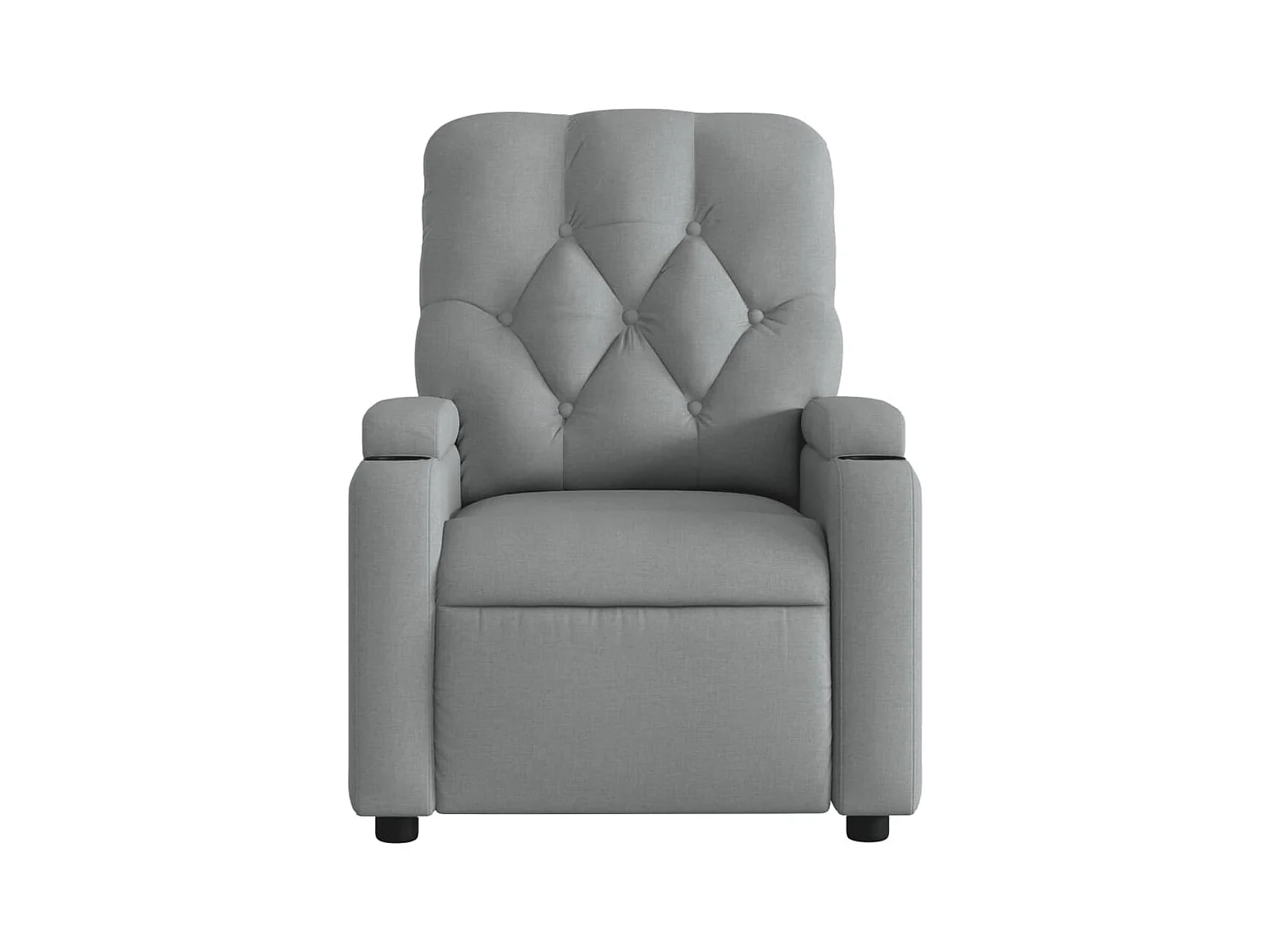 Fauteuil massant inclinable Gris clair Tissu