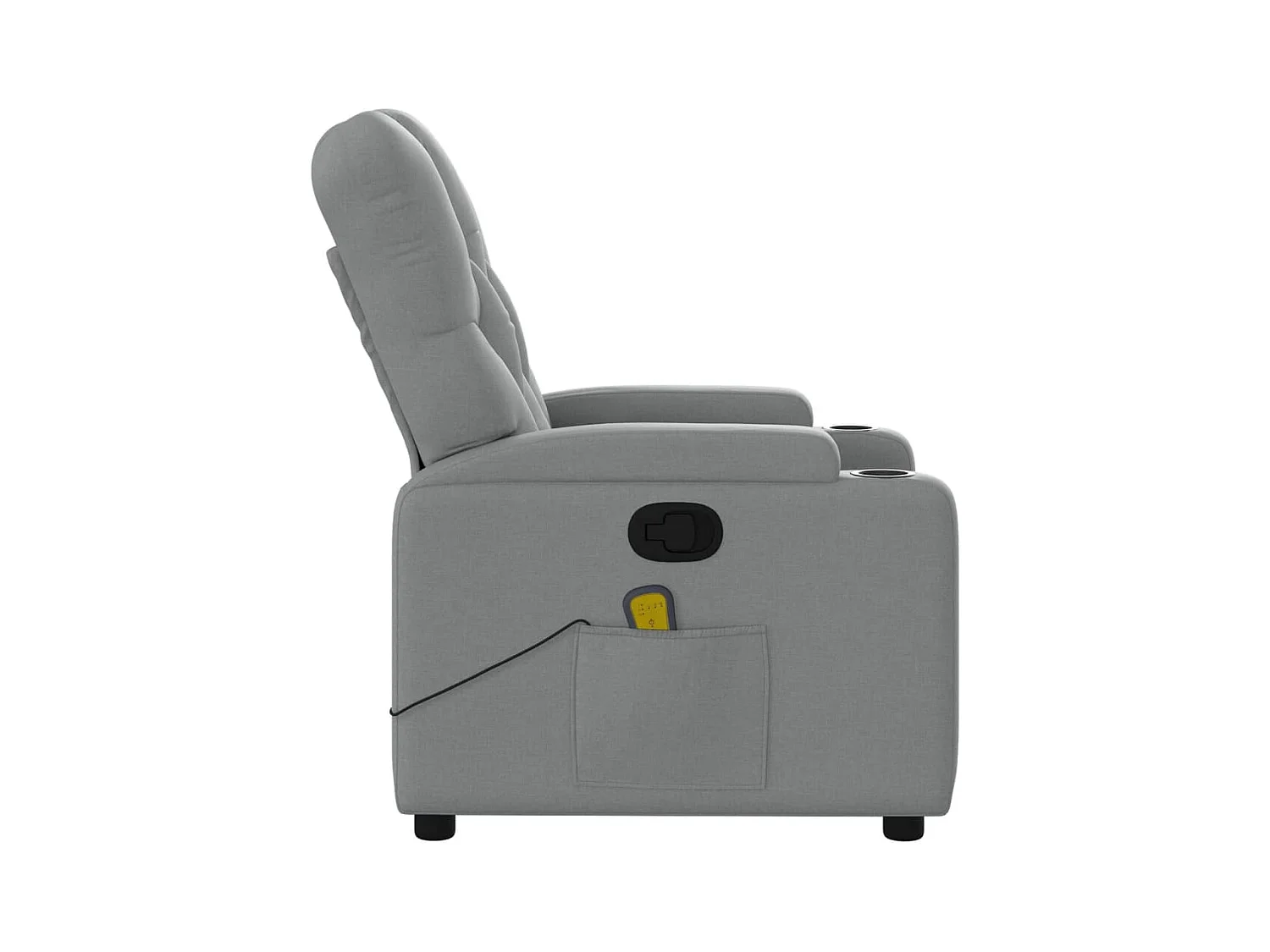 Fauteuil massant inclinable Gris clair Tissu