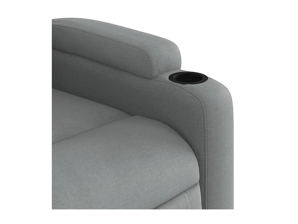 Fauteuil massant inclinable Gris clair Tissu