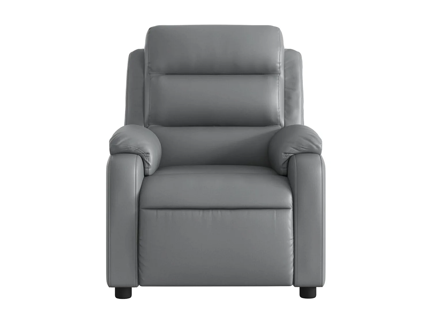 Fauteuil massant inclinable électrique gris similicuir