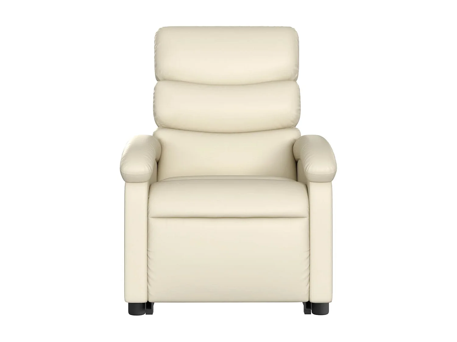 Fauteuil inclinable massant Crème Similicuir