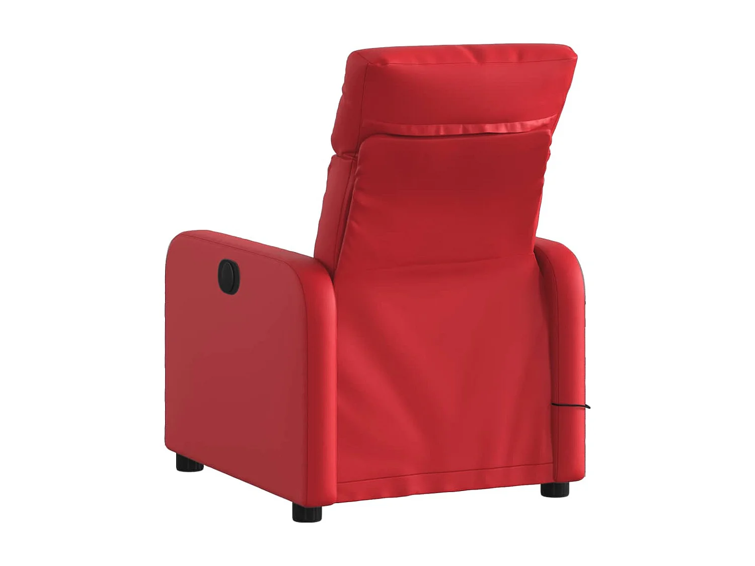 Sillón de masaje reclinable cuero sintético rojo